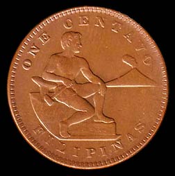 Reverse of US-Philippines 1 Centavo.