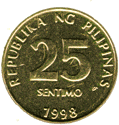 25 Centavo Obverse