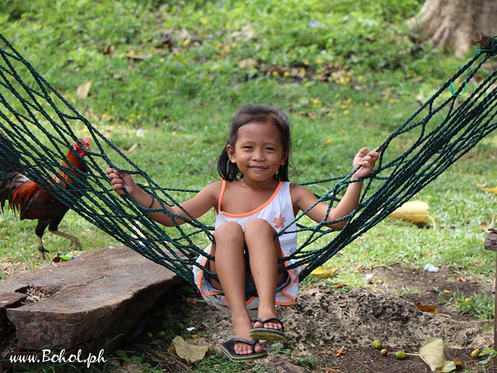 Relaxing in a hammock