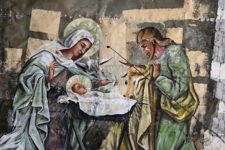 Loon Church mural detail