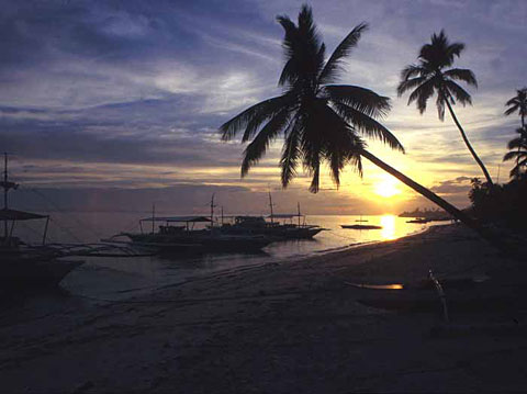 Alona Beach Sunset