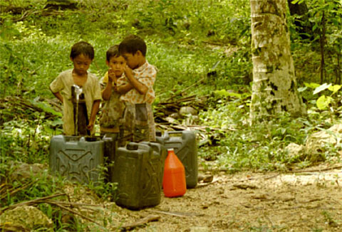 Fetching water