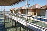 Cottages above the water